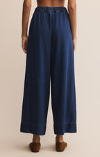 Pantalon Weston Luxe en Jean Doux - Pantalon Cheville Taille Haute en Lyocell et Coton Mélangés pour Femme