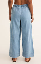 Pantalon Weston Luxe en Jean Doux - Pantalon Cheville Taille Haute en Lyocell et Coton Mélangés pour Femme