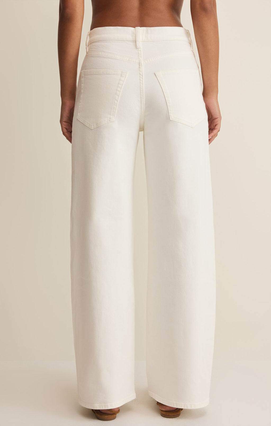 Pantalon Remi en jean taille haute - Jean large confortable et extensible pour femme - Longueur totale