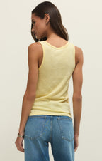 Débardeur à encolure dégagée Slub Classique - Débardeur en jersey brossé léger 100 % coton pour femme