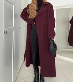 Stylish wool blend trench coat