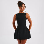 Elegant Backless Summer Mini Dress
