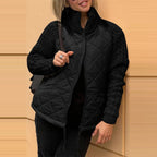 Quilted Knit-Sleeve Winter Jacket