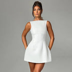 Elegant Backless Summer Mini Dress