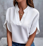 Soft V-Neck Flutter Sleeve shirt