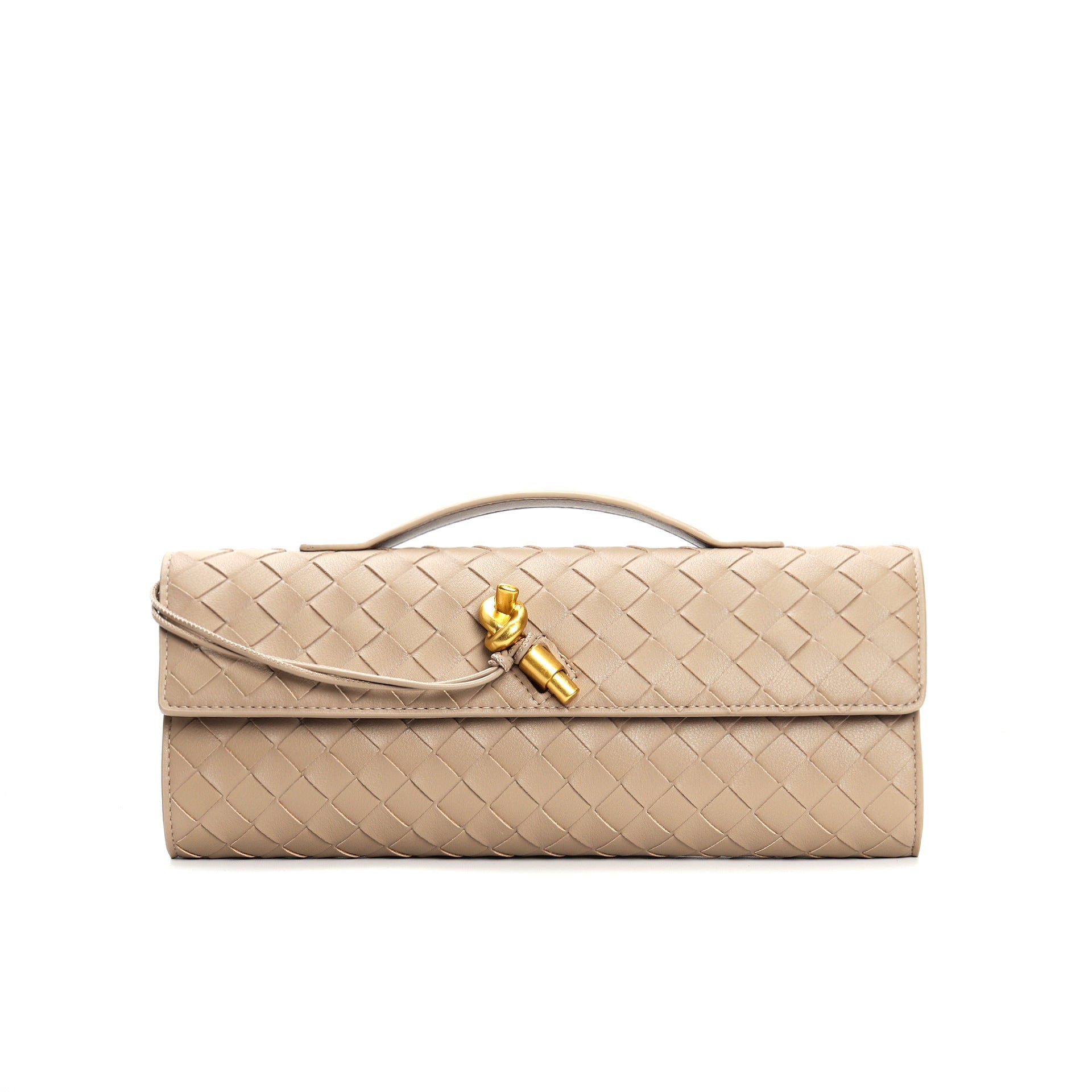 Two Way Woven Flap Clutch Shoulder Bag