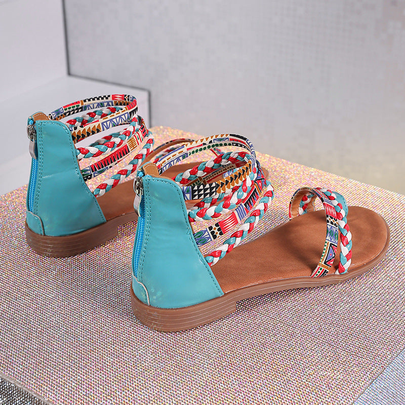 Bohemian Ethnic Flat Sandals