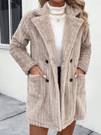 Luxe Velvet Double-Sided Teddy Coat - Chic Warm Button-Up Jacket