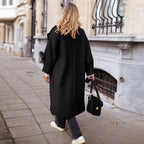 Long black wool coat