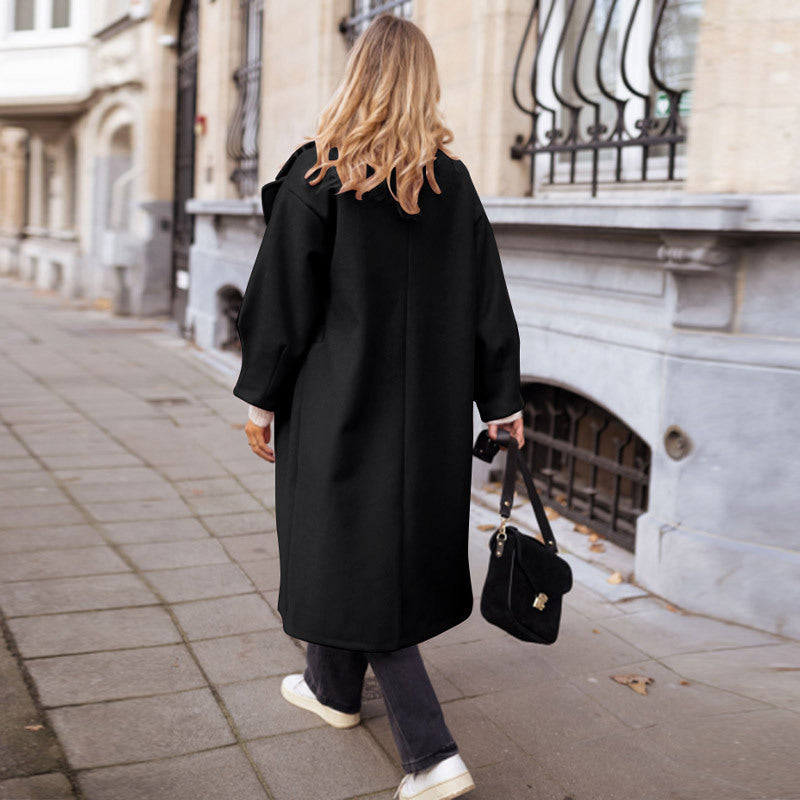 Long black wool coat