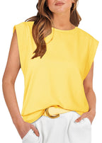 Women's Basic Fashion Casual Vest T-Shirt