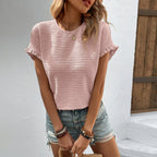 Women's Casual Top Round Neck T-shirt