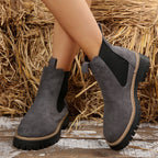 Frosted Suede Chelsea Boots