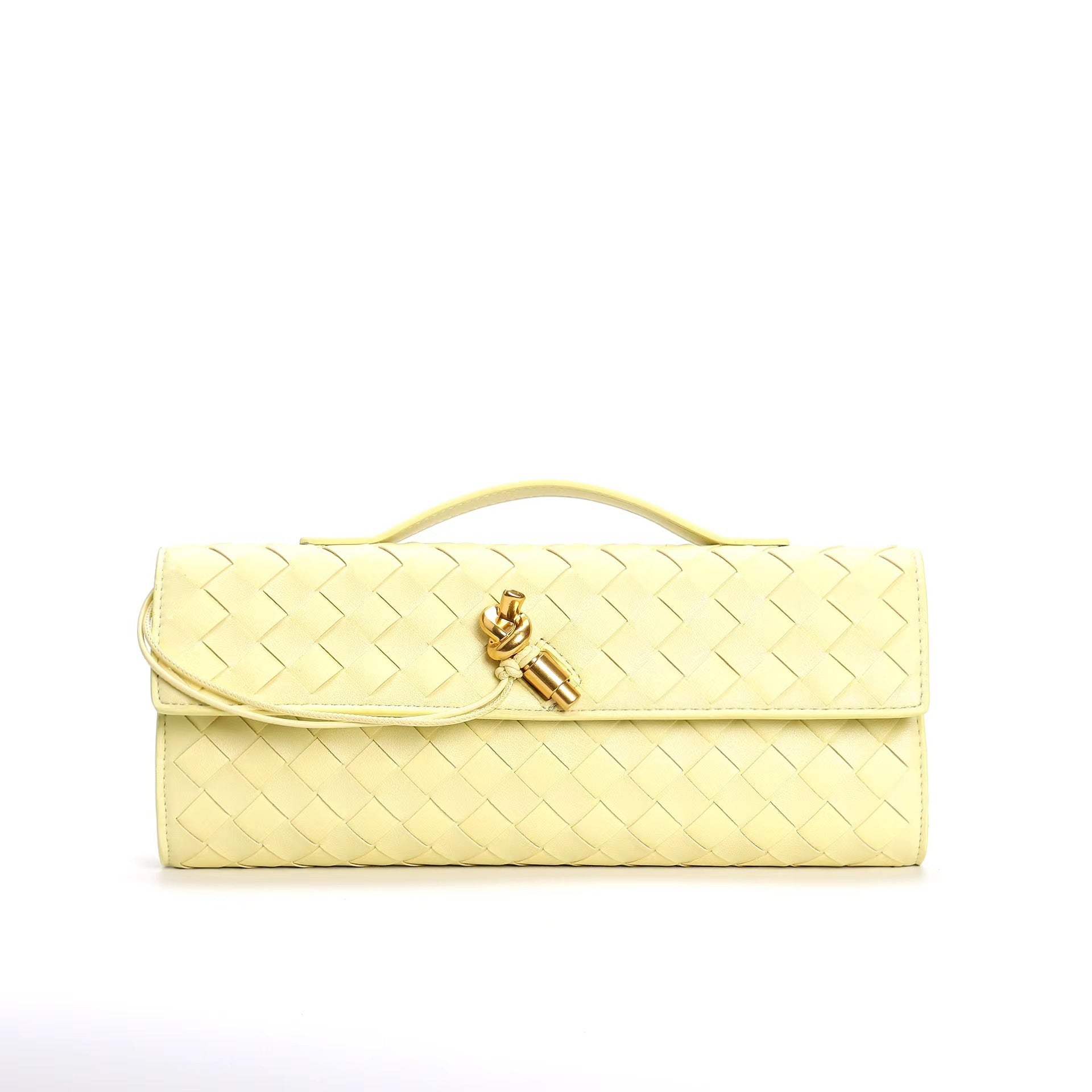 Two Way Woven Flap Clutch Shoulder Bag