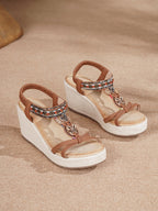 Casual Versatile Beach Wedge Sandals For Outerwear