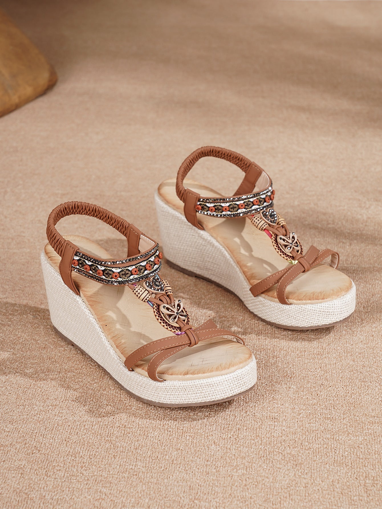 Casual Versatile Beach Wedge Sandals For Outerwear