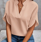 Soft V-Neck Flutter Sleeve shirt