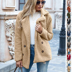 Luxe Teddy Sherpa Coat - Warm Double-Breasted Winter Jacket