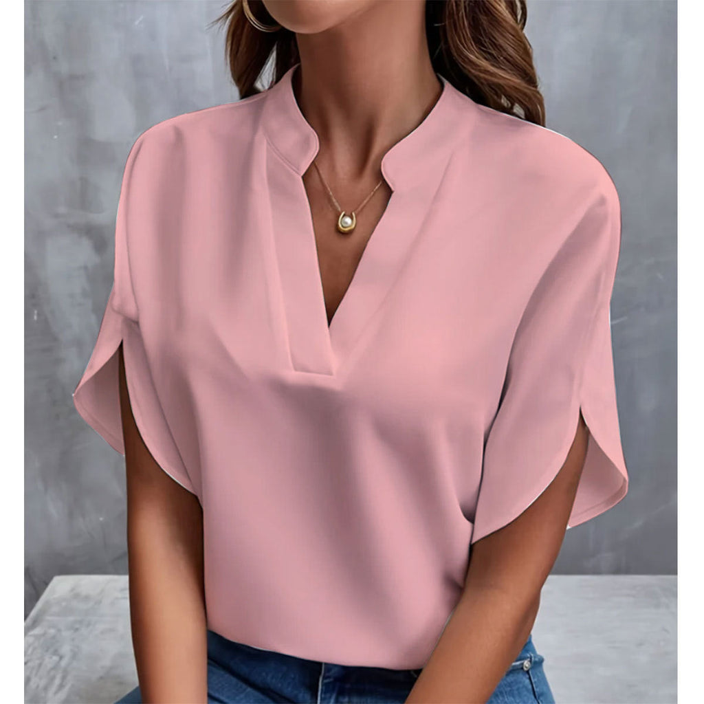 Soft V-Neck Flutter Sleeve shirt
