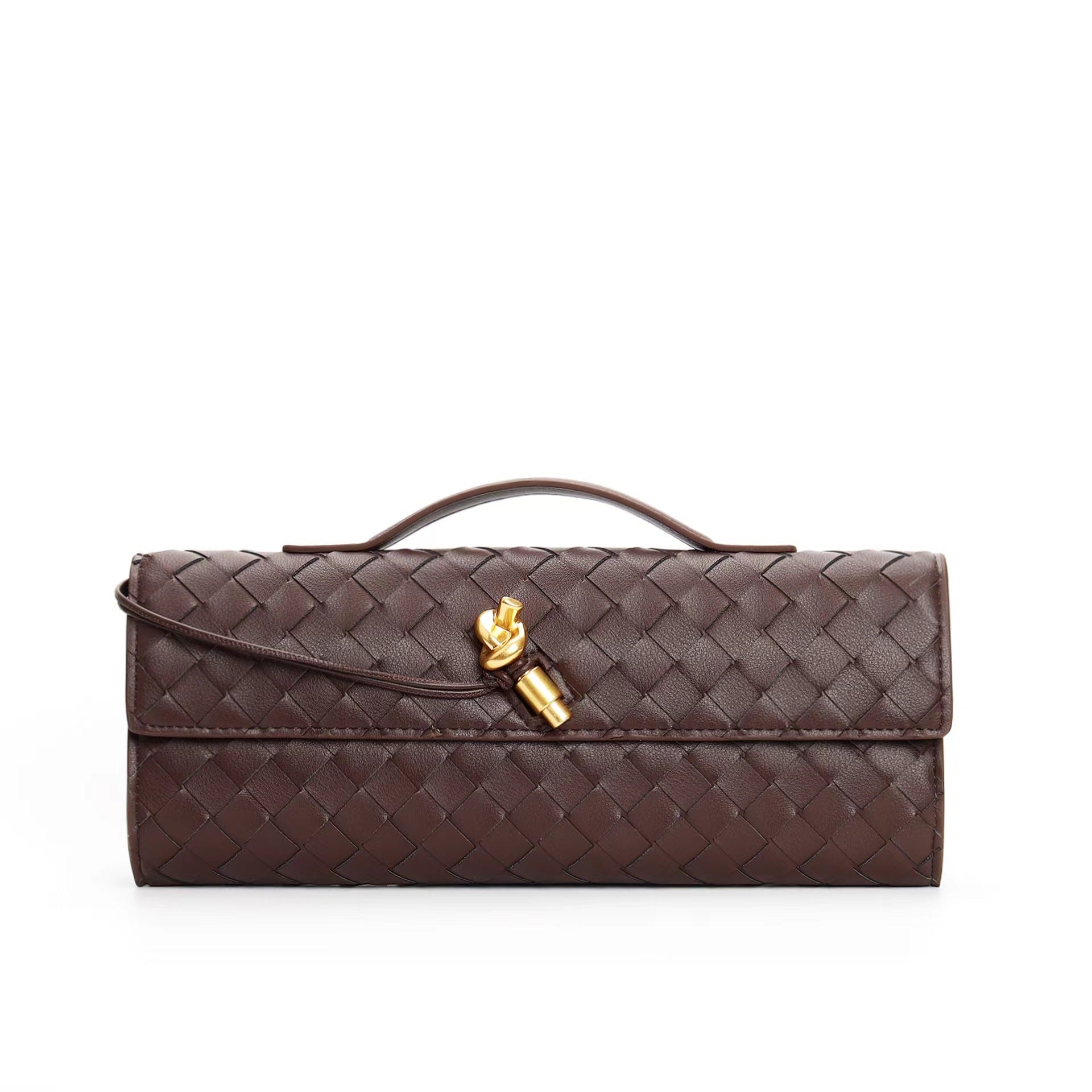 Two Way Woven Flap Clutch Shoulder Bag
