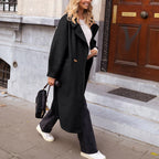 Long black wool coat