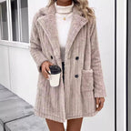 Luxe Velvet Double-Sided Teddy Coat - Chic Warm Button-Up Jacket